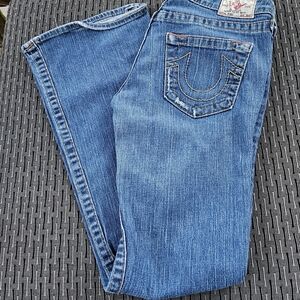 True Religion Blue Flare & Wide Leg Jeans